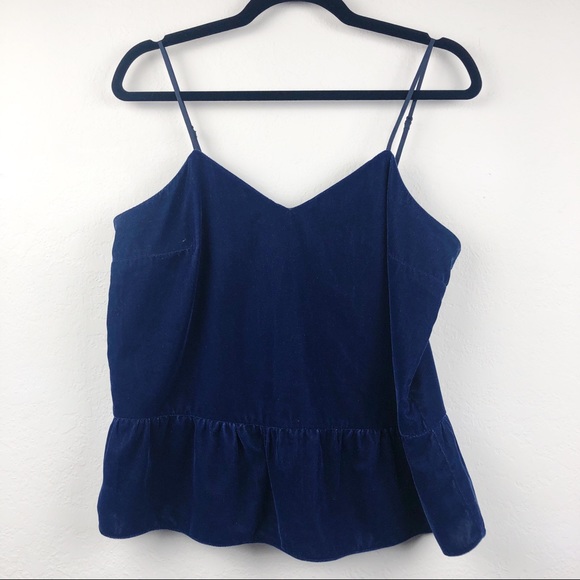 J. Crew Tops - J. Crew Blue Velvet camisole Tank Top